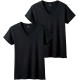 T-shirt 2-piece short sleeved V-neck