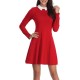 Women's Peter Pan neck long sleeved Halloween casual slim fit trumpet dress