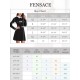 Women's Peter Pan neck long sleeved Halloween casual slim fit trumpet dress