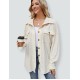 Women's corduroy jacket oversized button-down jacket autumn fashion dress jacket